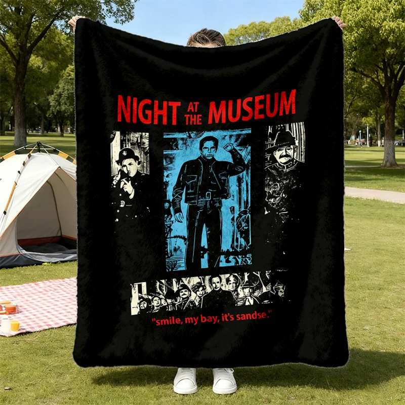 Night at the Museum Graphic Warm Blanket, Larry Daley Ahkmenrah Sunrise Soft Blanket