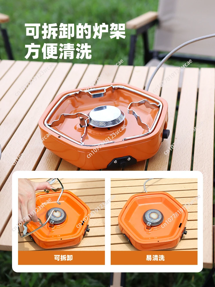 Outdoor Cassette Stove Portable Camping Picnic Stove Fire Windproof Household Hot Pot Cass Gas