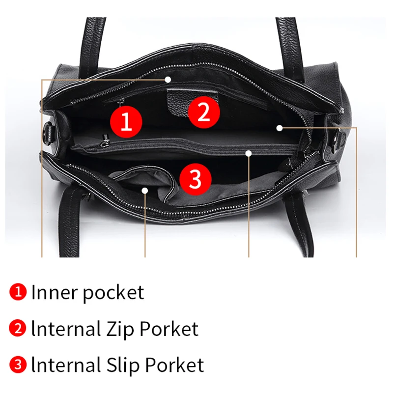 Aidrani minimalistyczna torba damska z prawdziwej skóry pojemna torba czarna wszechstronna jedno ramię Crossbody ze skóry bydlęcej