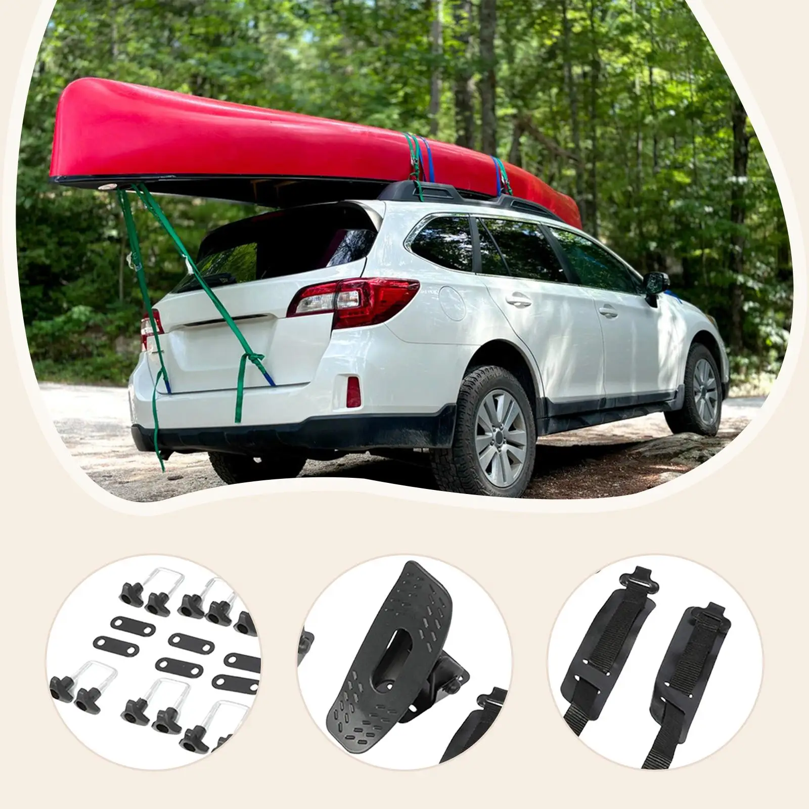 رف سقف كاياك مرن محمول قابل للتعديل حامل قارب مجداف المجلس #5