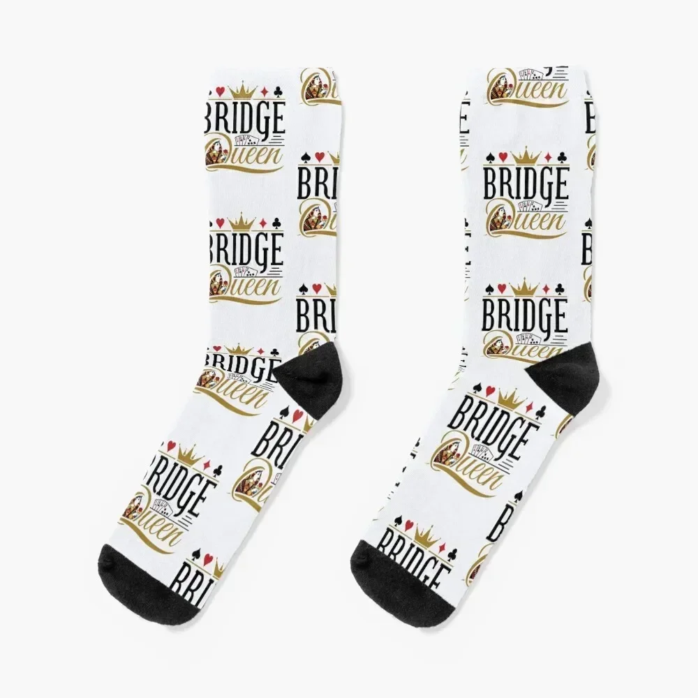 Bridge Queen Women Bridge Card Game Socks soccer anti-slip tennis compression Woman Socks Men's