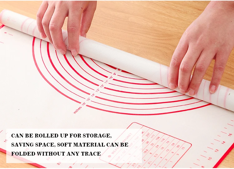 New Oversize 80/70/60cm Silicone Baking Mat Pastry Rolling Kneading Pad Kitchen Crepes Pizza Dough Non-stick Pan Pastry Mat