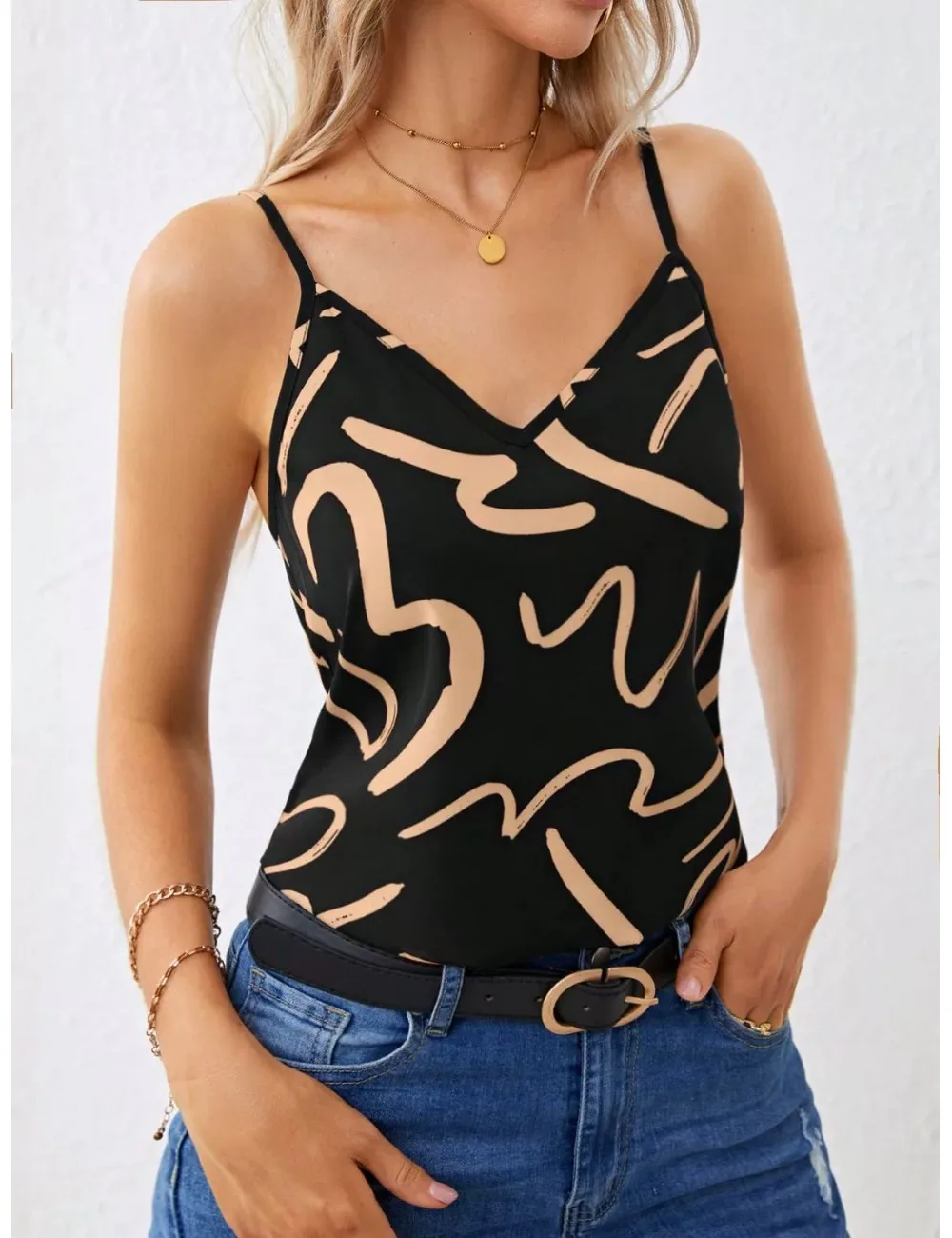 

Printed fashionable sexy hot girl small camisole top