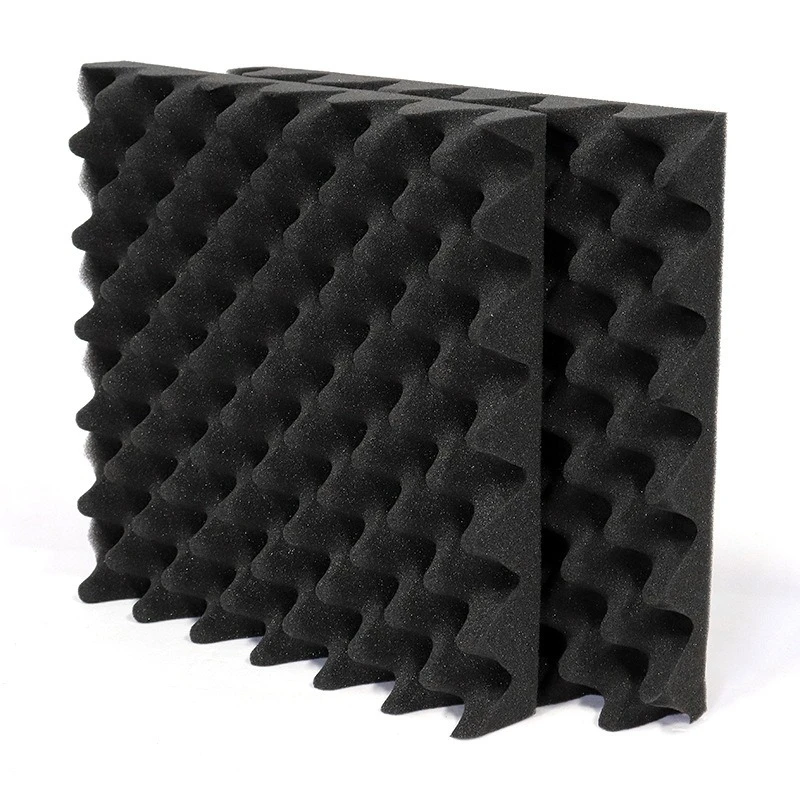 Paneles de pared autoadhesivos de espuma acústica de alta densidad, acolchado de pared con reducción de ruido para estudio, cine en casa, 6 uds.