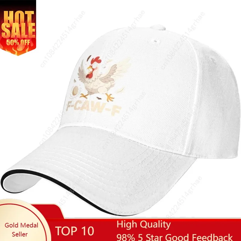 

F-Caw-F Funny Chicken Hat for Womens Baseball Cap Vintage Washed Dad Hats Breathable