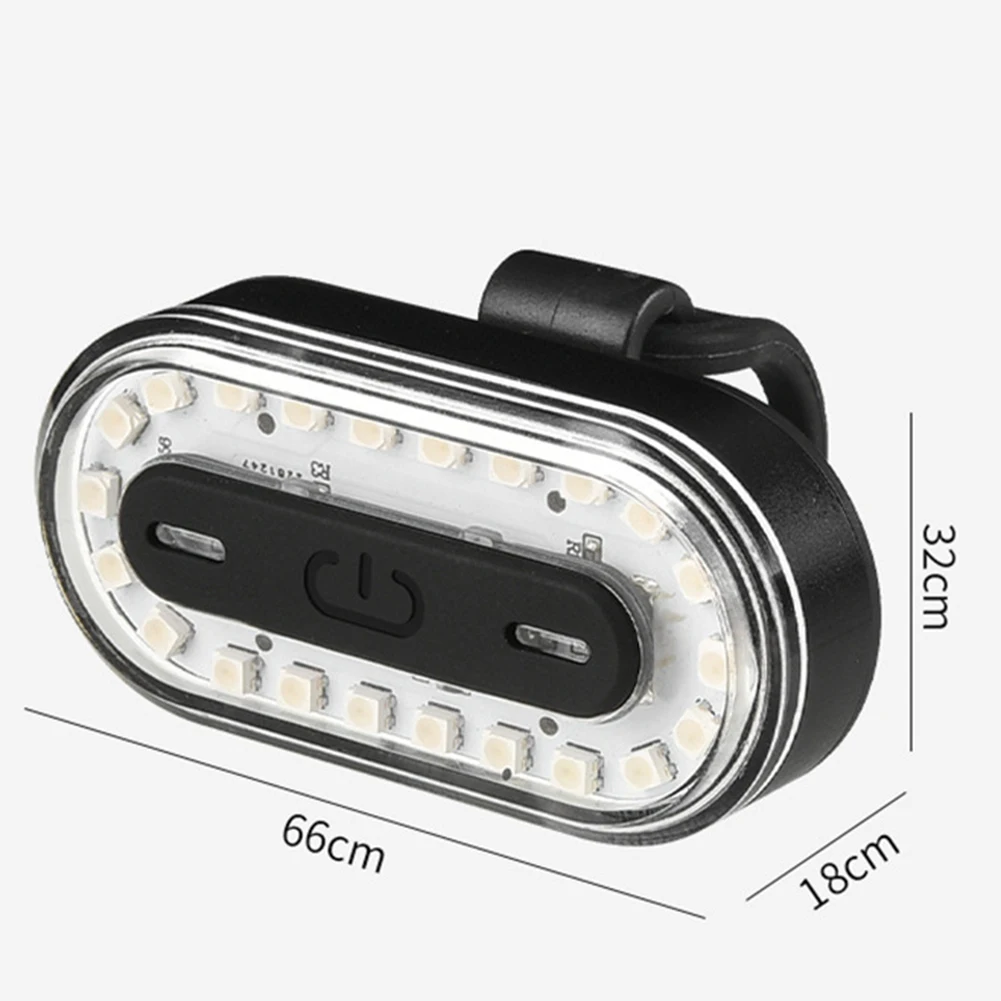 ضوء LED ملون للدراجة، ضوء خلفي سهل التركيب، رؤية معززة، عمر بطارية طويل، أوضاع متعددة الوظائف