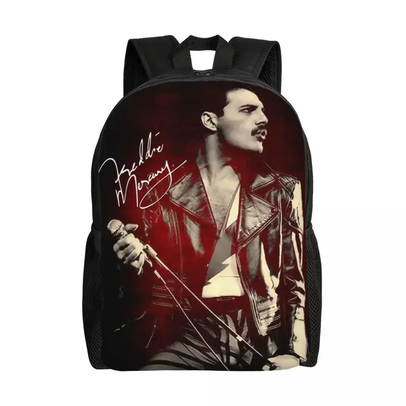 

Custom Freddie Mercury Backpack Men Women Casual Bookbag for School College Bags