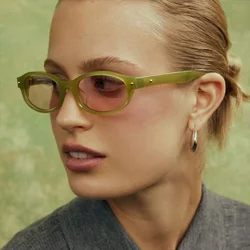 New Small Oval Sunglasses Women Men Luxurious Brand Designer Casual Sun Glasses Female Male Small Frame Outdoor Eyewear