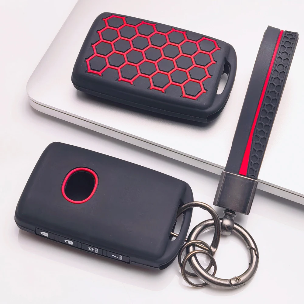 Protective Silicone Key Cover For Mazda 3 6 CX 30 CX 5 CX 9 CX 50 CX 70 CX 90 MX 5 Miata with ring wrist strap Scratch Resistant