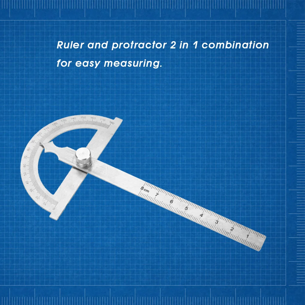 0-180 Degree Stainless Steel Protractor Goniometer Angle Finder Gauge 15cm Ruler Stainless Steel Angle Finder Goniometer Ruler