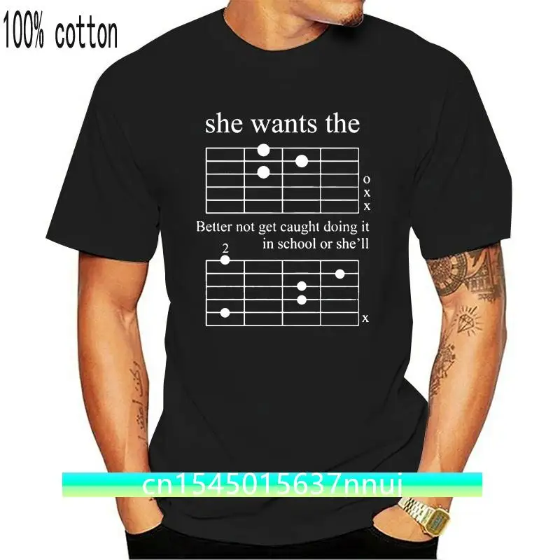 Classical Tee Shirt  Jersey Arrival Shop F Chord Dad Guitar Musician 2019 Black Cotton Simple Homme T Shirts