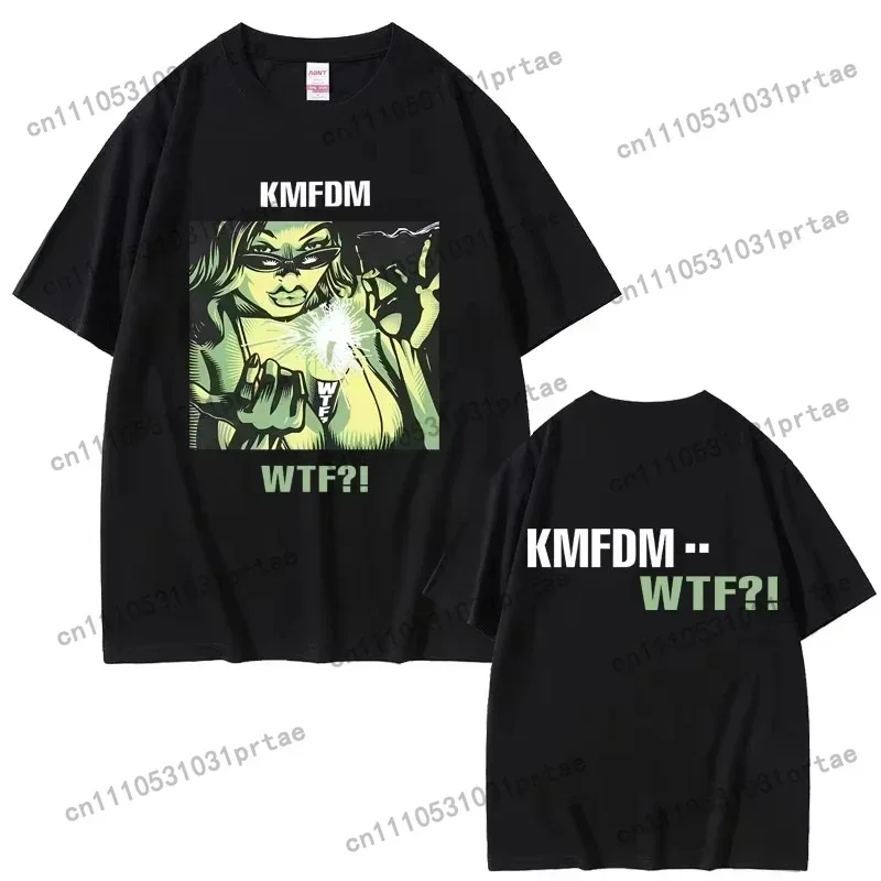 Rock Band Kmfdm Tour 97 Graphic Print T-shirt Summer Men Women Vintage Gothic Punk Streetwear Male Casual Pure Cotton Black