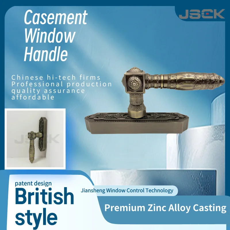 British Style Zinc Customized Factory Price Luxury Metal Fork Handles for Aluminium Alloy Window Luxury Window and Door Handle
