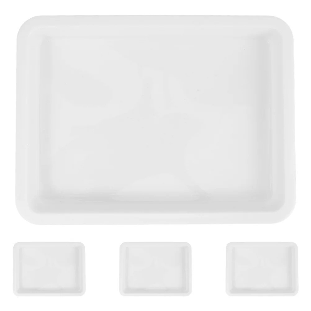 

4pcs Laboratory Reagent Acid Alkali Resistant Leakproof Plastic Containment For Chemical Experiments Lab Storage Tray Experiment