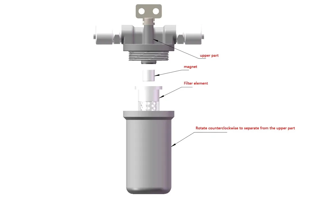 JDModel Mini Hydrauliköl Metallfilter mit feinem Sieb für RC Tamiya Bagger Bulldozer Loader LKW Teile Rc Zubehör – Detail 3