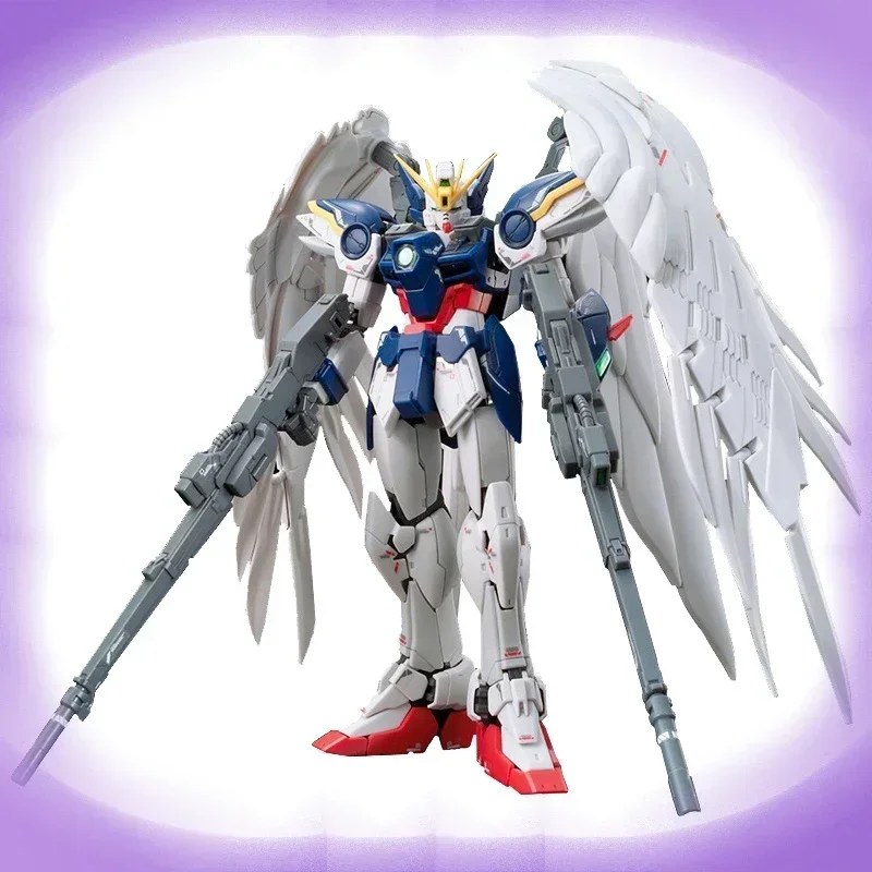 In Stock Bandai Gundam Model Kit Anime Figure RG 17 1/144 Wing Gundam Zero EW Genuine Gunpla Model Anime Action Figure Toys