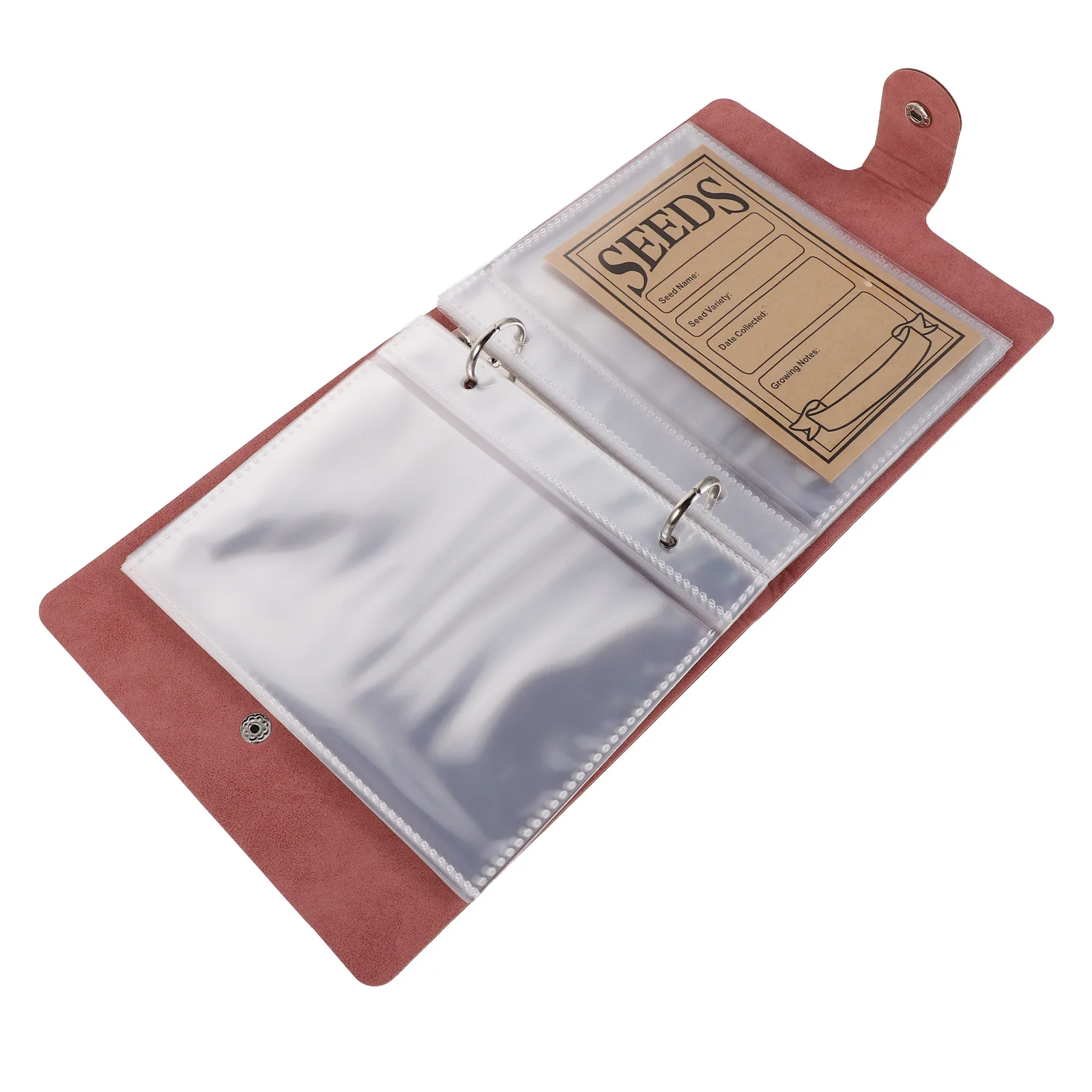 

1Set Seed Binder Envelopes Organizer Premium Fake Resealable Pouches 25 Clear Jackets for Flower Vegetable