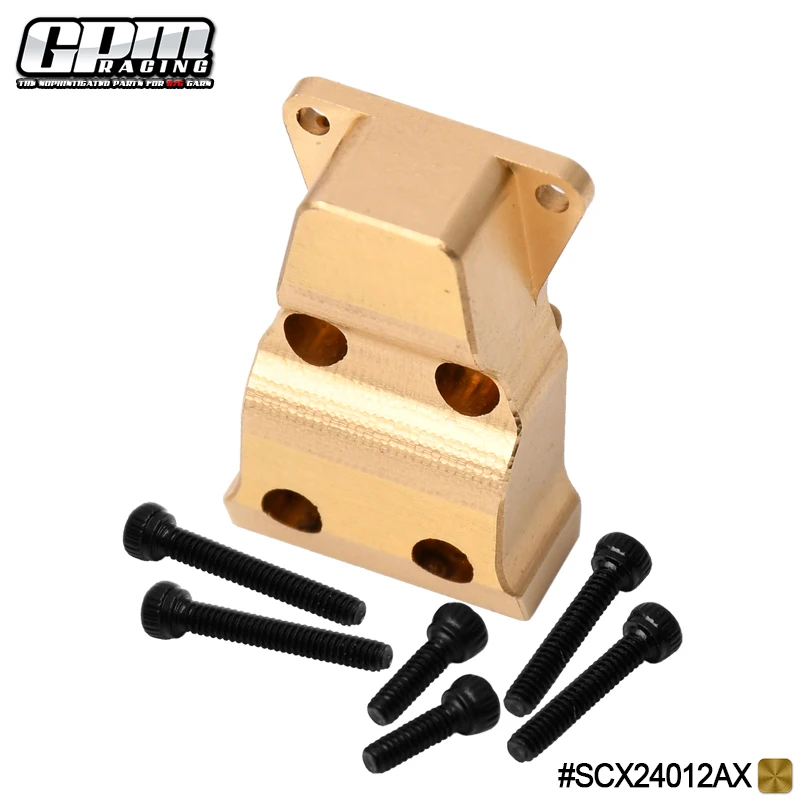 GPM Brass Front/Rear Gearbox Cover For AXIAL SCX24 Deadbolt Jeep Wrangler AX24 AXI00002）
