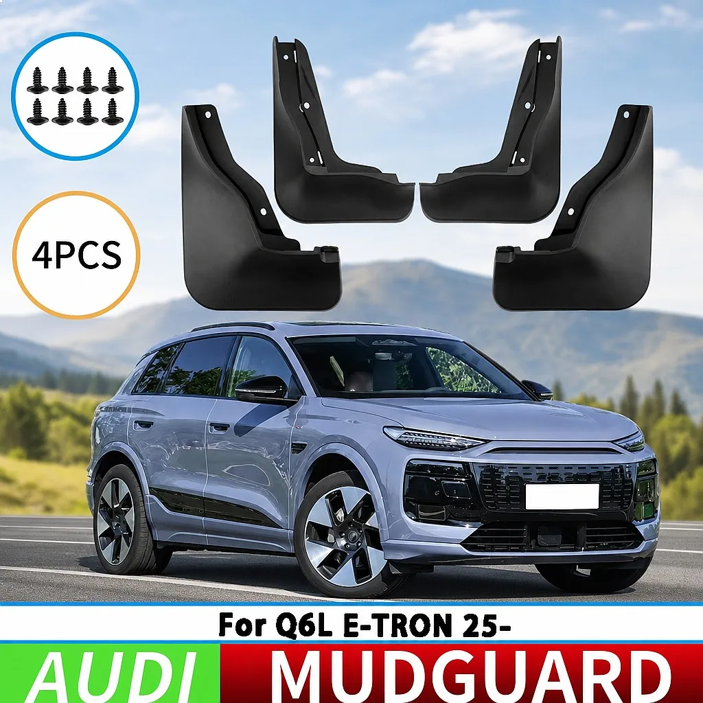 

Suitable for Audi Q6L E-Tron 2025 Front Rear Mudguards Car Tire Splash Guards Automotive Accessories