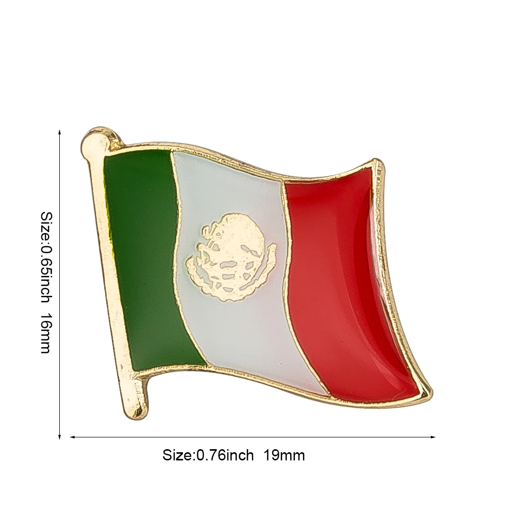 Mexico Flag Badge Brooch Natinal Lapel Pins Flag Lapel Pins Country Flag Badge