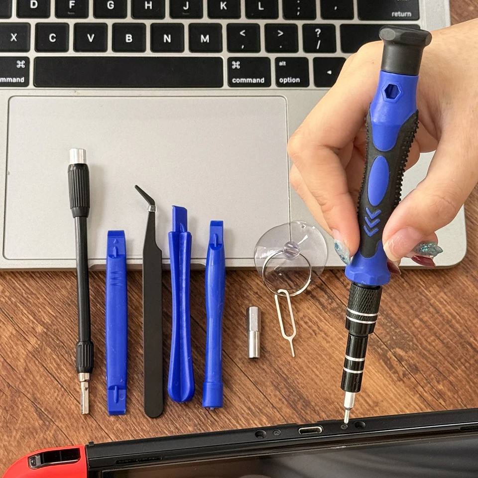 Kit de herramientas magnético profesional de reparación 115 en 1 destornillador de precisión multifuncional para teléfono, laptop, tablet, PC, reloj 6