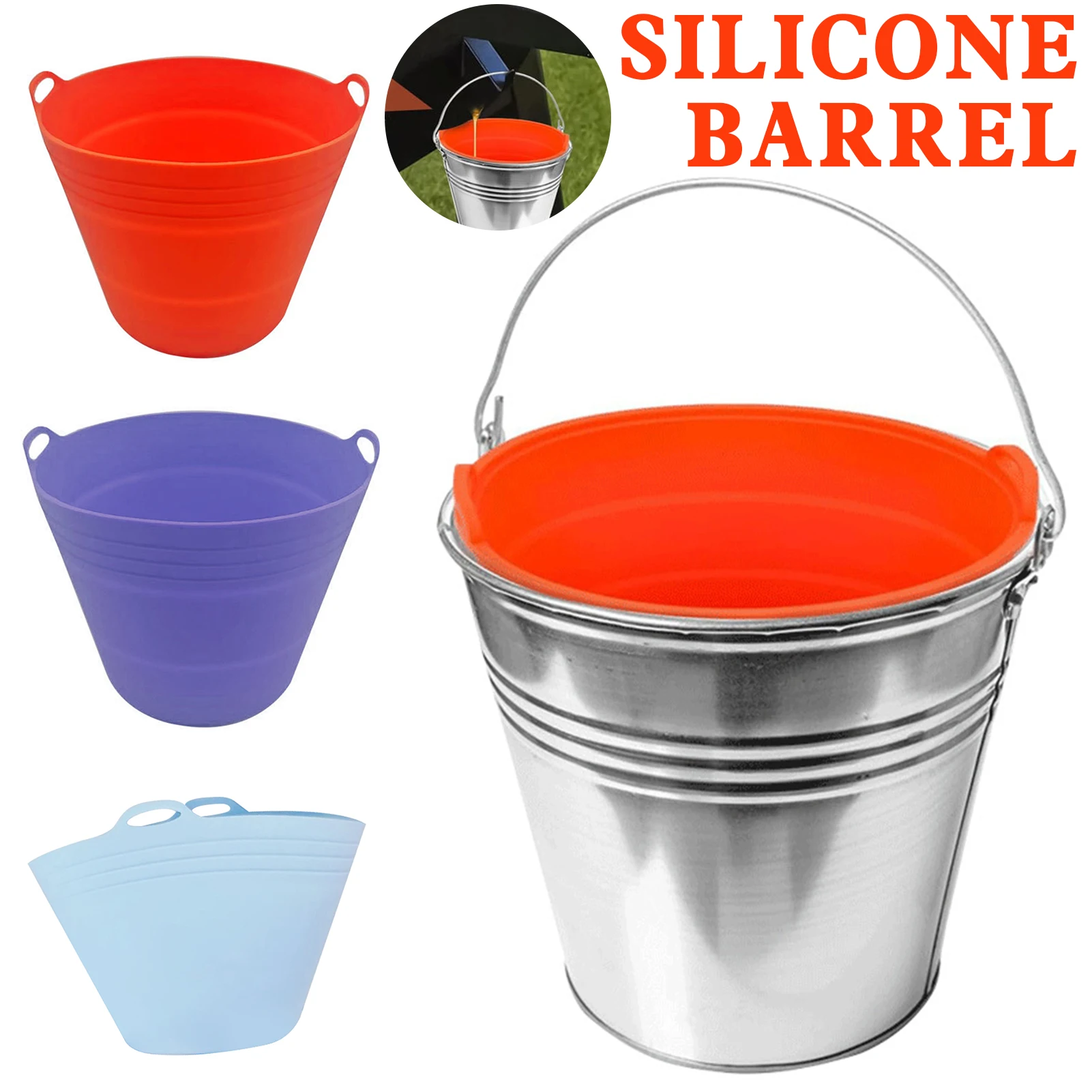 Grease Bucket Liner Reusable High Quality Food Oil Bucket For Camping