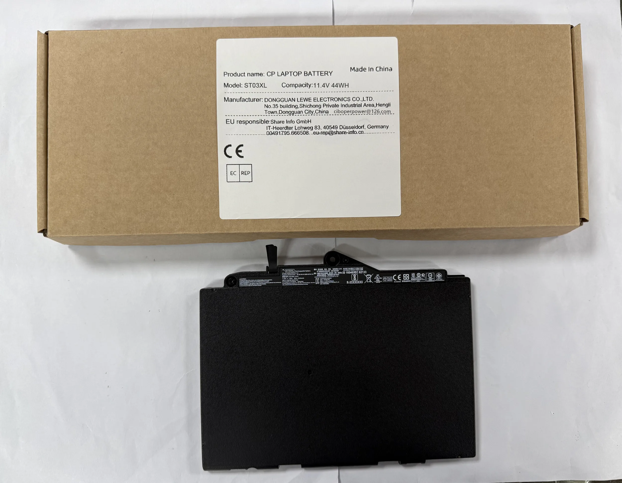 

SN03XL Laptop Battery For 820 725 G3 G4 800514-001 800232-241 HSTNN-UB6T HSTNN-DB6V 11.4V 44WH