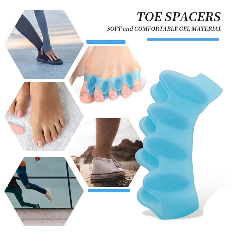 Corrector, Toe Separator,Bunion Relief Protectors New Material Gel Hammer Toe Straightener,Toe Spacers, Toe Stretchers,For Men A