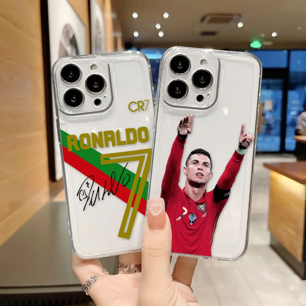 

Football Players 10 7 Custom Photo Clear Phone Case For iPhone Apple 16E 16 15 14 12 13 11 Pro 8 7 SE Plus X XR XS Max TPU Case