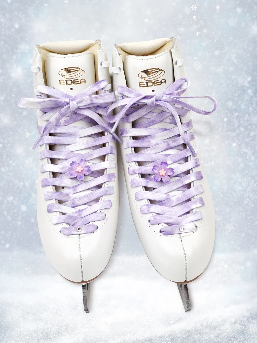 Special Ice Skating Shoes Laces with Rope 260CM Gradient Dyed Braided Cotton Anti-Slip Shoelaces for Figure Skating And Ice B...