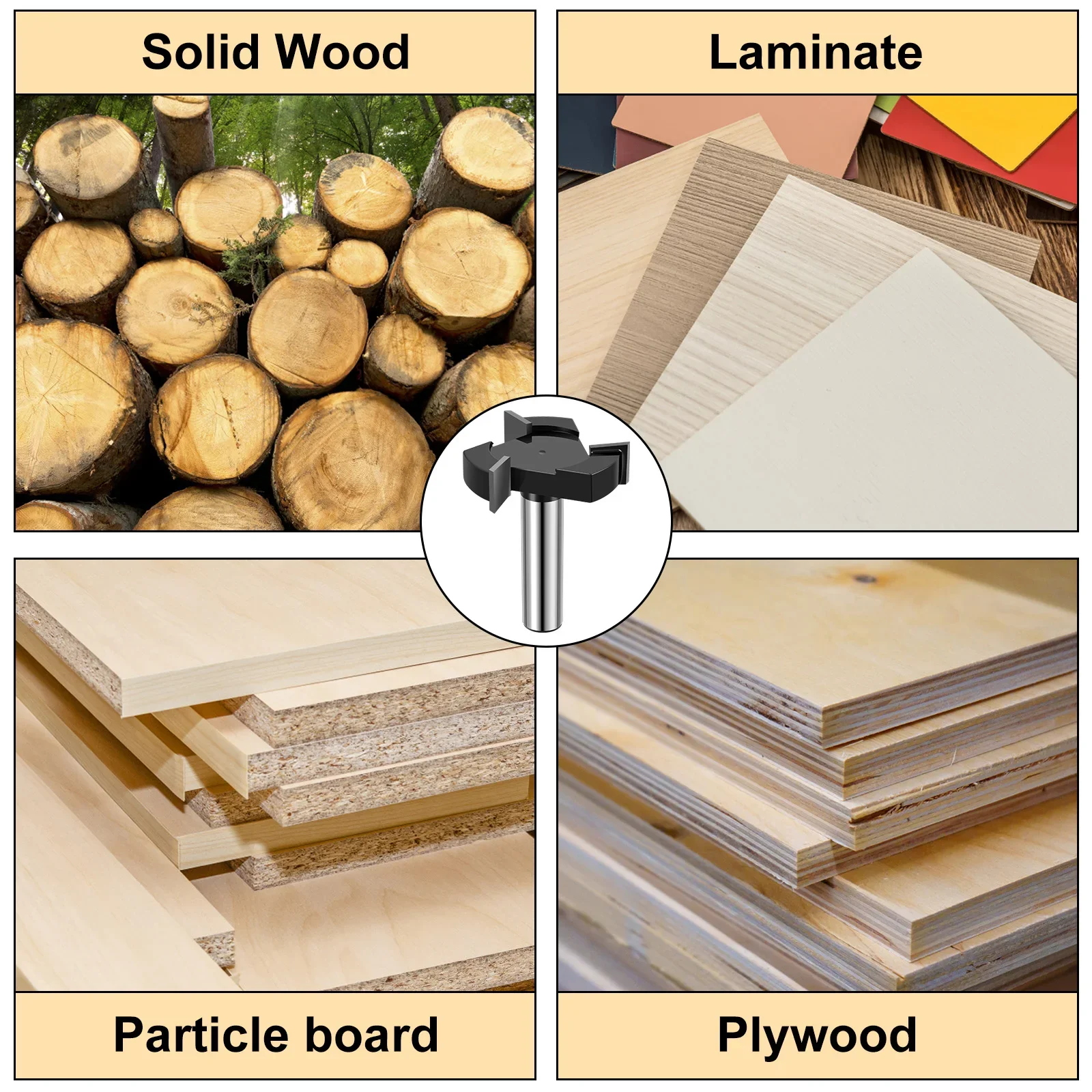 1/2inch Shank CNC Spoilboard Surfacing Router Bit Carbide 3-Wing Woodworking Slab Flattening Router Bit Professional Wood 2025