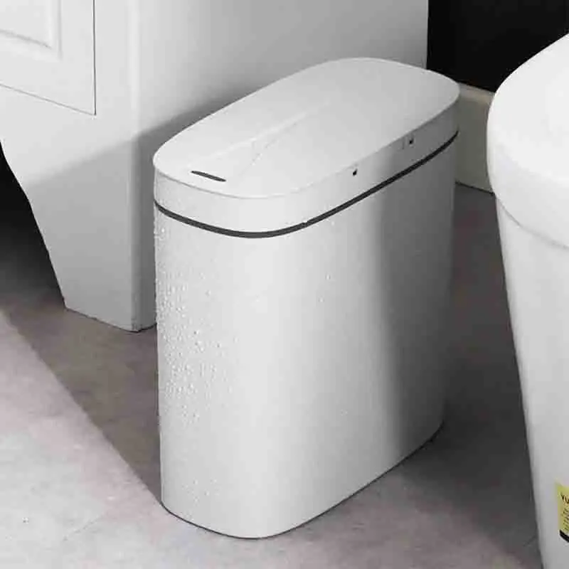 

Smart Sensor Trash Can For Kitchen Bathroom Toilet Automatic Induction Waterproof Wastebasket Garbage Bin with Lid Dustbin