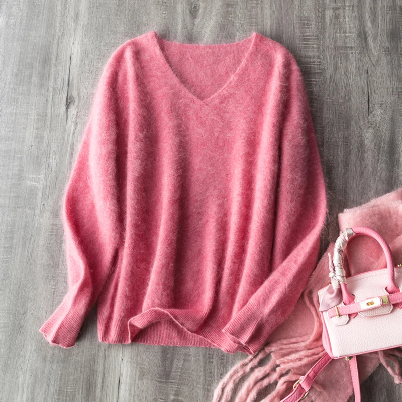 V-neck wei pink
