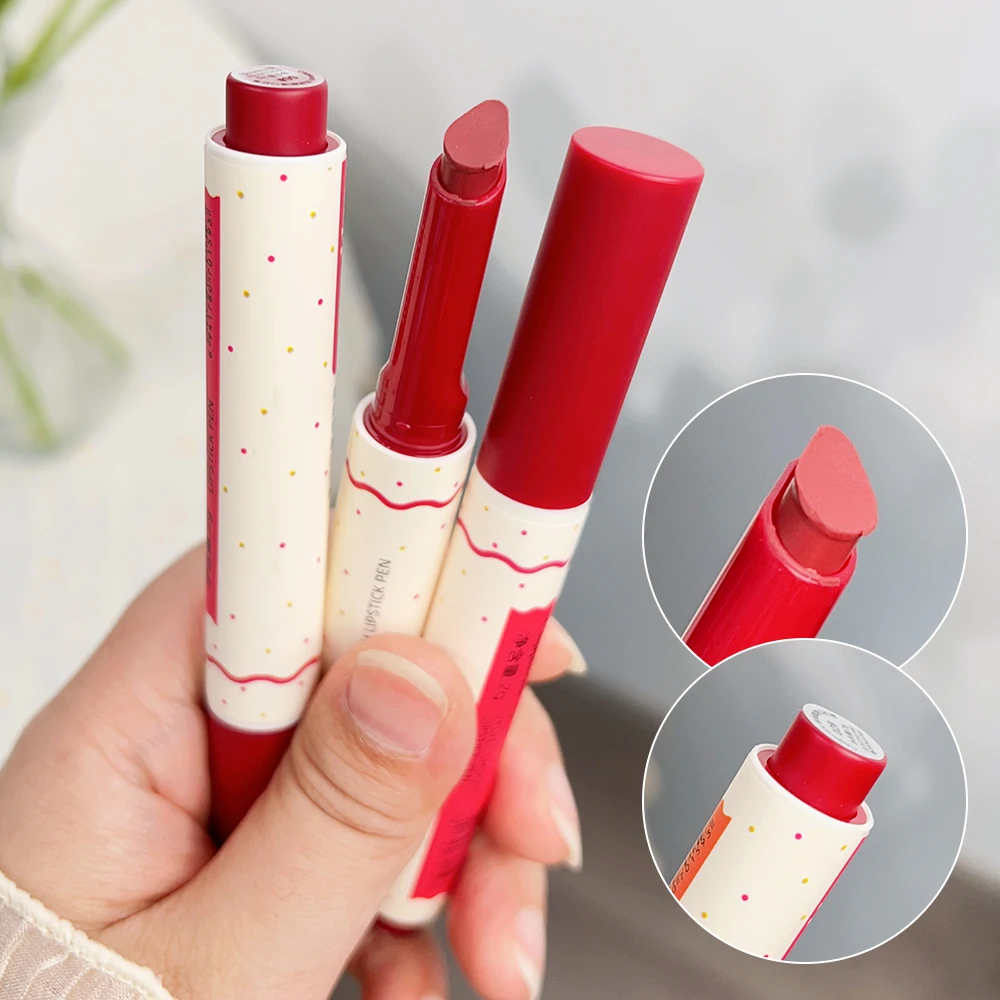 8 Colors Matte Lipstick Waterproof Velvet Nude Lipstick Pencil Sexy Red Lip Liner Pen Makeup Lasting Lip Tint Pigments Cosmetics