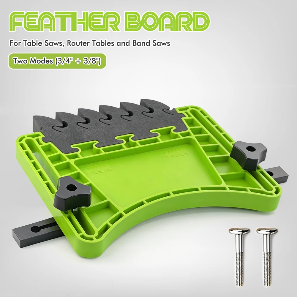 Tandem Use Feather Board Woodworking Hold Down Clamp Fit 3/8