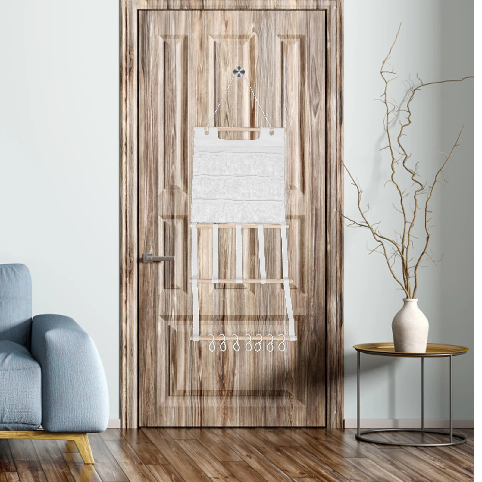 

1Set Door Hanging Mesh Bag Organizer Scrunchies Holder Rack Headband Hair Clip Storage Large Capacity Hair Accessories Organizer