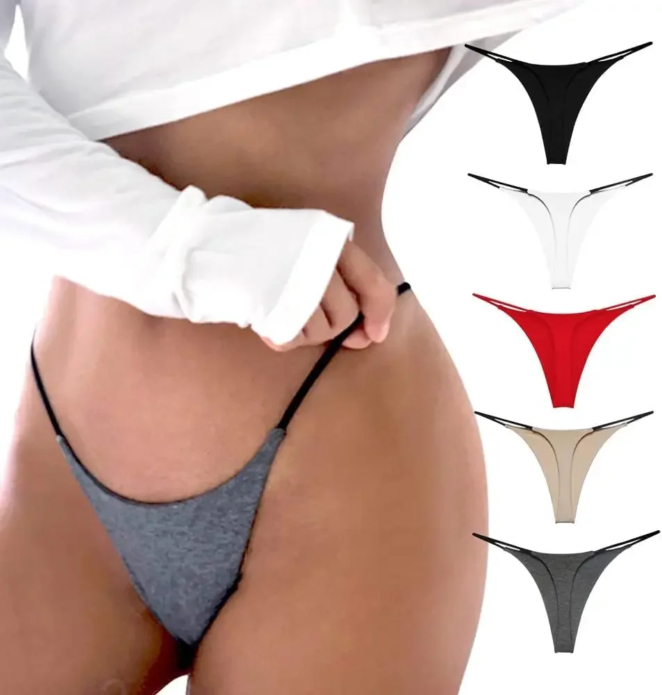 Yiailing-Tanga de algodón sin costuras para mujer, ropa interior de tiro bajo, bragas sexys, regalo