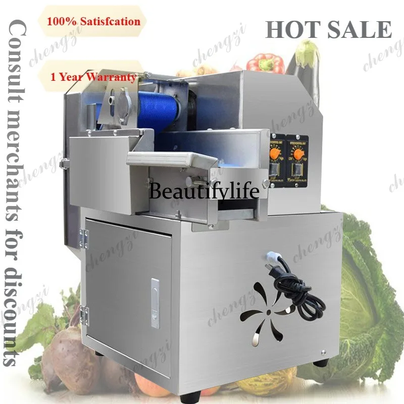 

A81 Kitchen Automatic Vegetable Cutting Machine Potato Radish Slicer Shredded Pepper Sliced Green Onion Slicer Leek Machine