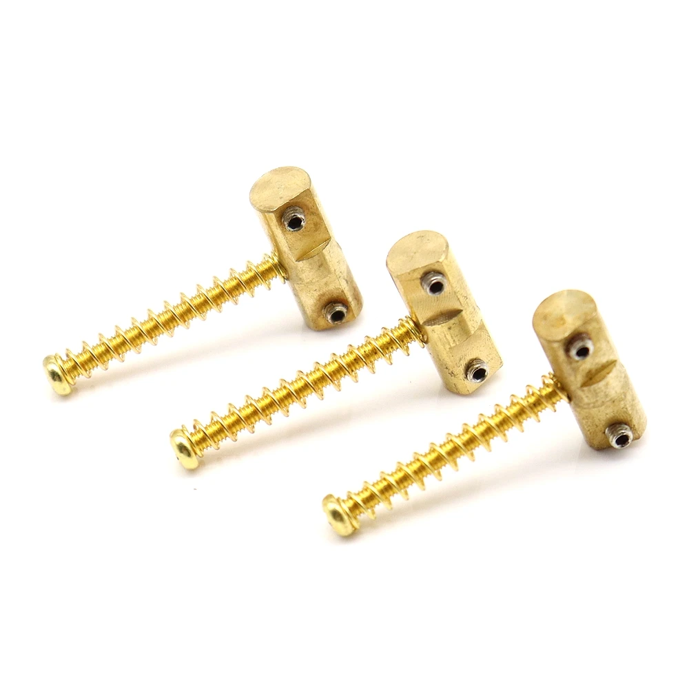 1 Set TL Gitarre Brücke Sättel Vintage Messing Kompensiert Sättel für Tele Style Gitarre Teil – Detail 10