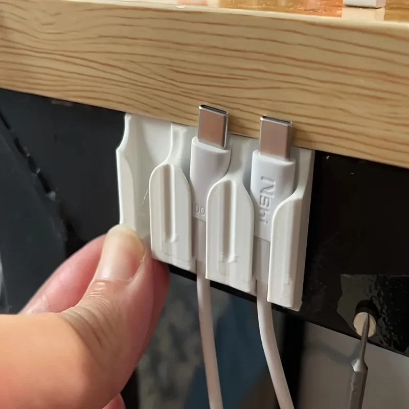 Cable Organizer,Wire Management Clip, Adhesive Cable Clips for Desk, Home, Office, USB Charging Cables,Easy Install, 3 Slots