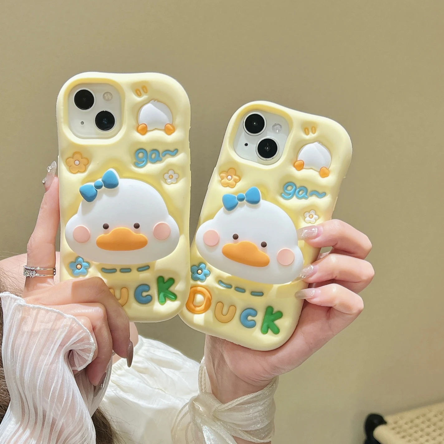 

Cute 3D Cartoon Duck Case Soft Silicone Phone Cases for iPhone 11 12 13 14 15 Plus Pro Max