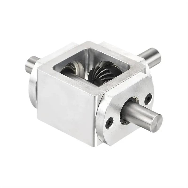 B08B-Right Angle Bevel 1:1 Forward Double Output Shaft 1 Module 20 Teeth Bevel Gear Frame Simple DIY Module
