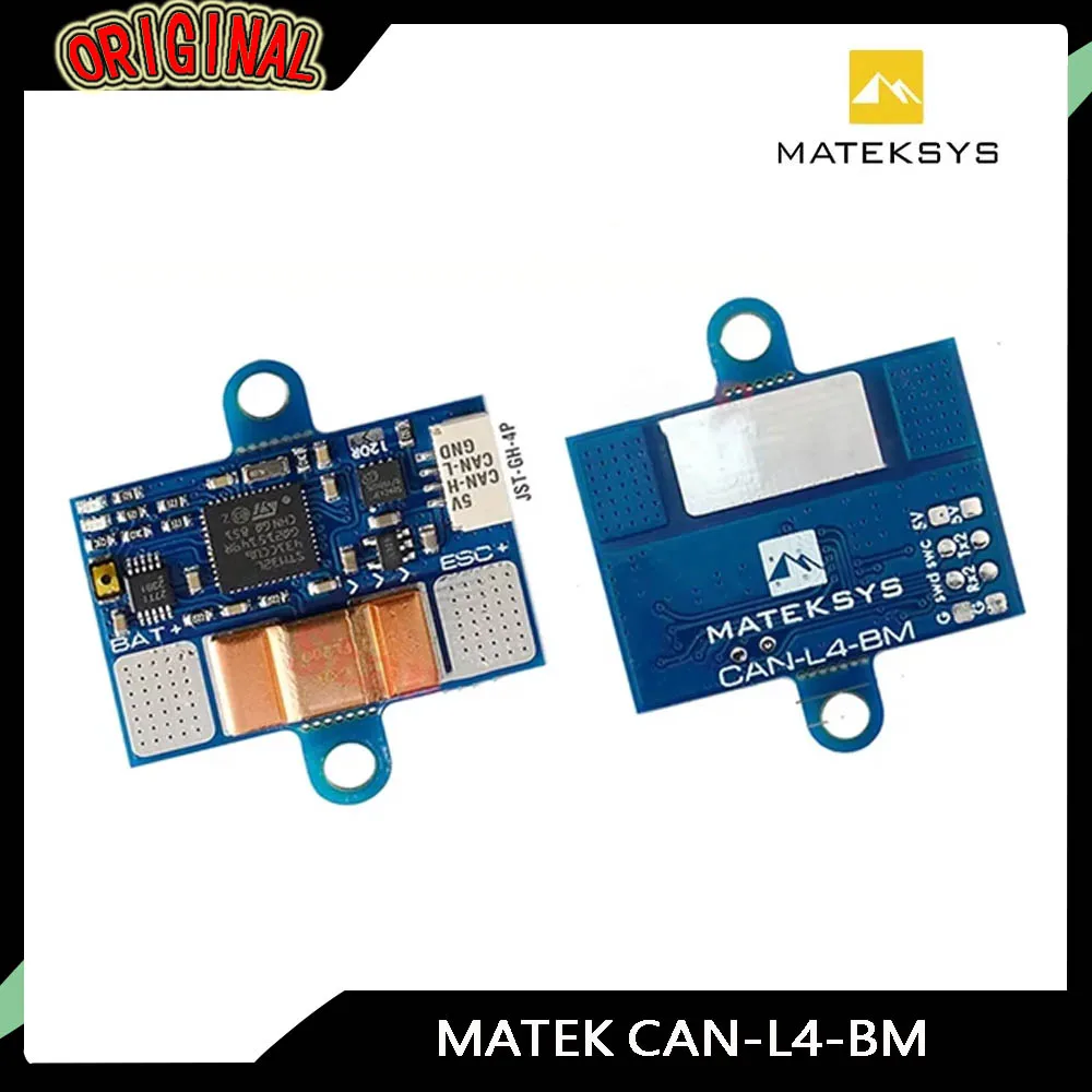 

Цифровой монитор мощности MATEKSYS CAN-L4-BM | AP_PERIPH с протоколом DroneCAN | для радиоуправляемых самолетов, мультироторов и H743 Slim V3
