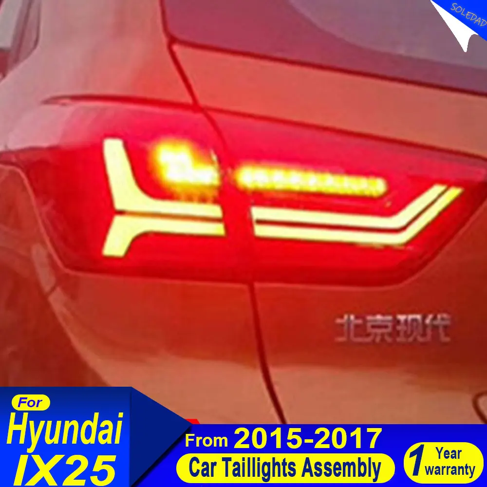Car Tail Lamp for Hyundai Creta Ix25 2015 2016 2017 Full LED Taillights with Running Turn Signal Function Plug and play view 3