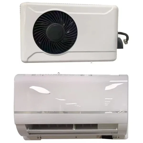 

12v 24v Cabin sleeper air conditioner split for truck parking cooler with electric compressor