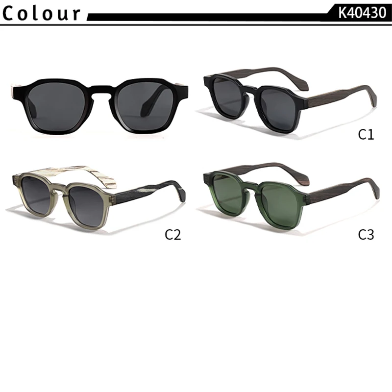 CATERSIDE Vintage Herren Polarisierte Sonnenbrille Luxusmarken-Design Massivholz-Bügel Sonnenbrillen für Damen Fahren Party Urlaub Brillen – Detail 1
