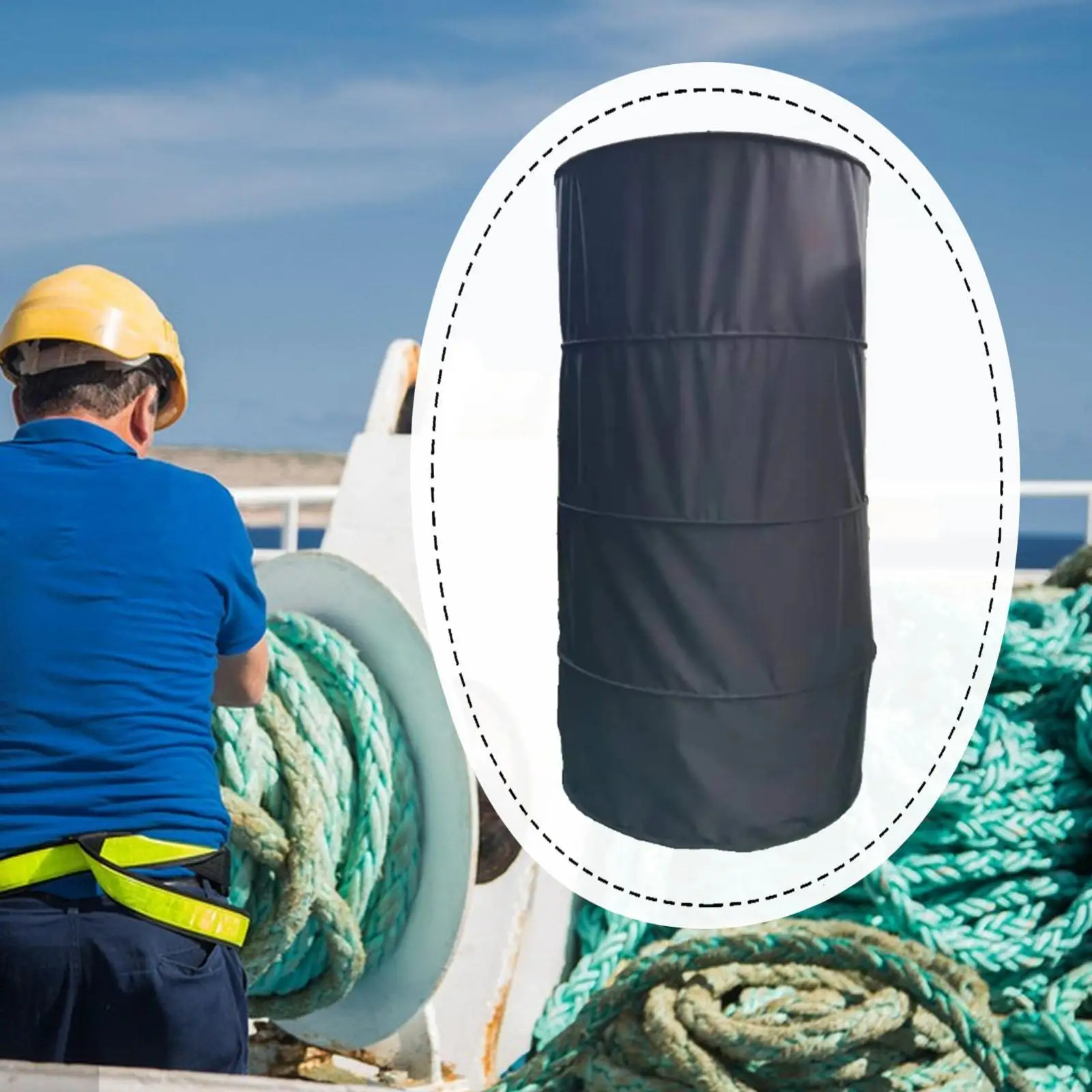 

Black Canvas Marine Daylight Signal Anchor Shape Nautical Navigation Accessory for Boat Daytime Docking