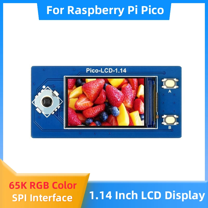 

Raspberry Pi Pico1.14-Inch LCD Color Display ST7789 Chip 240x135 IPS LCD Module 65K RGB Color for Pico C/C++