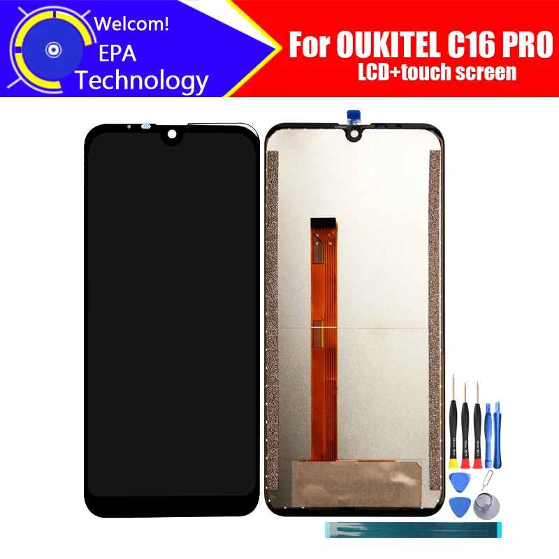 

5.7 inch OUKITEL C16 PRO LCD Display+Touch Screen Digitizer Assembly 100% Original New LCD+Touch Digitizer for C16 PRO +Tools