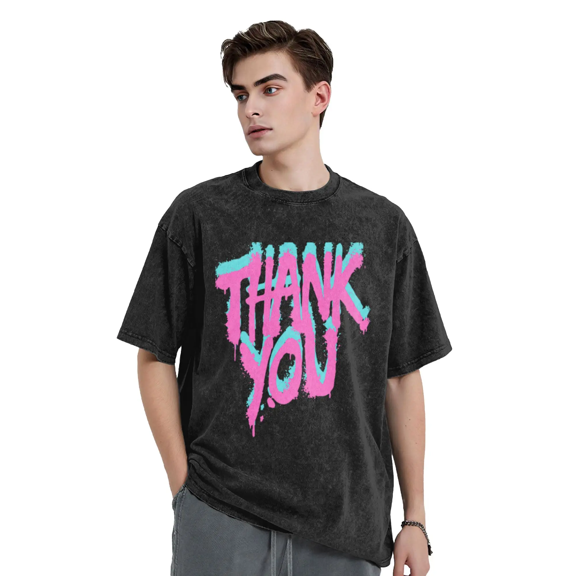 Thank you   thanksgiving gift-festival  Classic Chic A Washed T Shirt Men's Women's Oversized Cotton Tees Tops